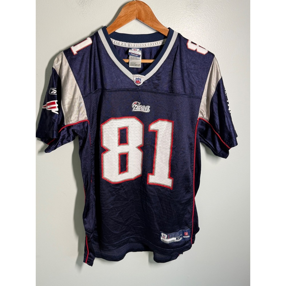 Vintage Reebok NFL Randy Moss New England Patriots Jersey Youth XL 81 Navy